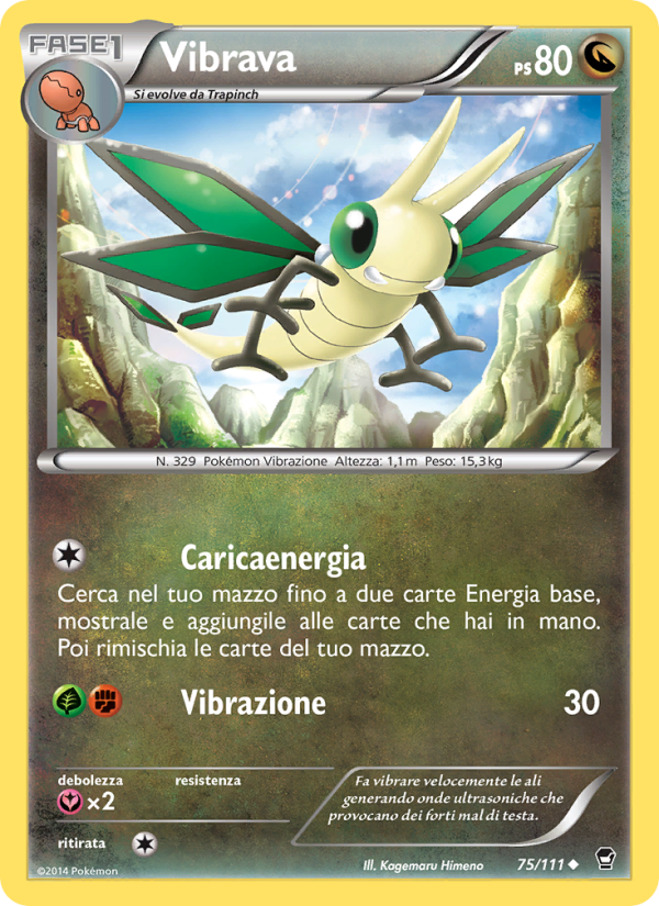 Vibrava 075/114 — Furious Fists (Italian Pokémon TCG card)