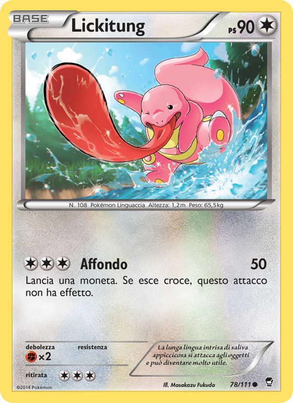 Lickitung 078/114 — Furious Fists (Italian Pokémon TCG card)