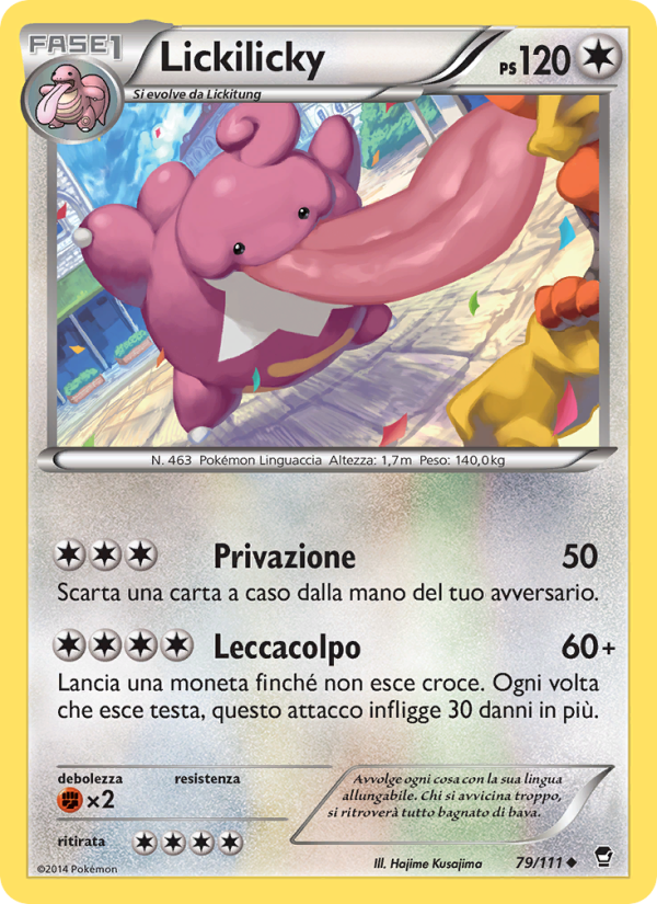 Lickilicky 079/114 — Furious Fists (Italian Pokémon TCG card)