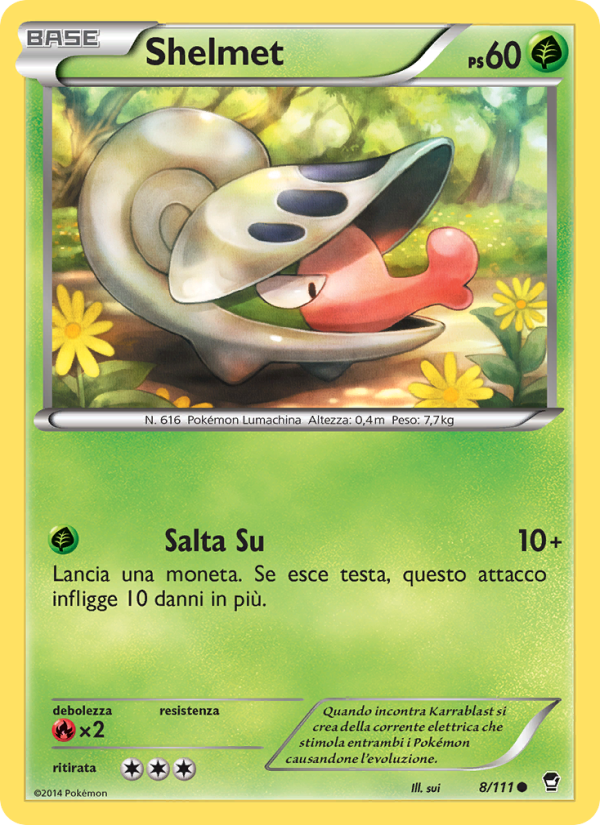 Shelmet 008/114 — Furious Fists (Italian Pokémon TCG card)