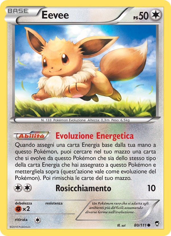 Eevee 080/114 — Furious Fists (Italian Pokémon TCG card)