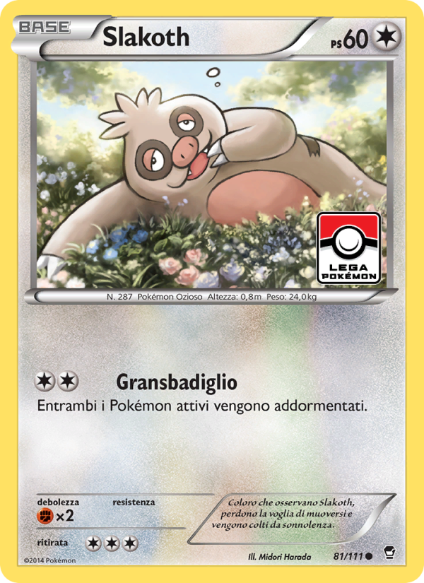 Slakoth 081/114 — Furious Fists (Italian Pokémon TCG card)