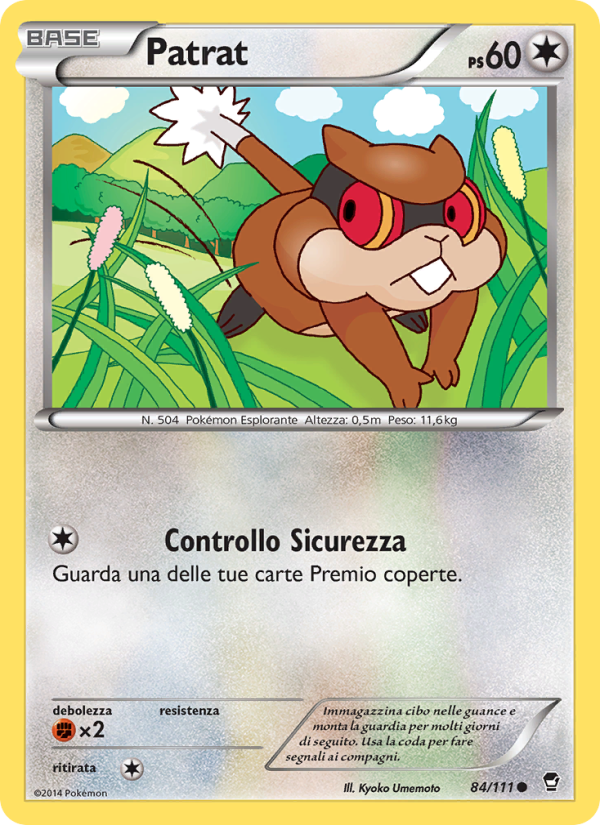 Patrat 084/114 — Furious Fists (Italian Pokémon TCG card)