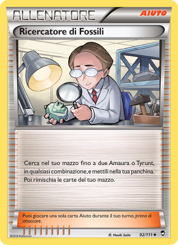 Ricercatore di Fossili 092/114 — Furious Fists (Italian Pokémon TCG card)