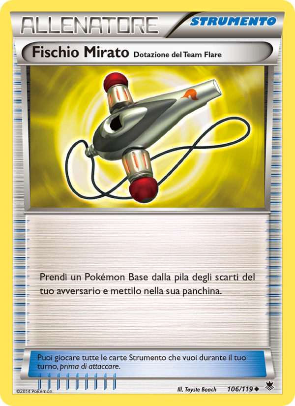 Fischio Mirato [Dotazione del Team Flare] 106/124 — Phantom Forces (Italian Pokémon TCG card)