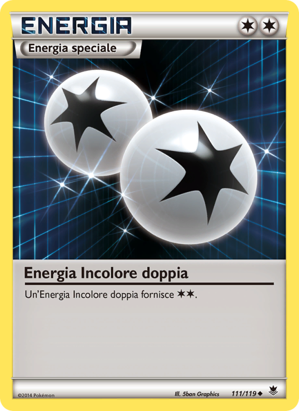 Energia Incolore doppia 111/124 — Phantom Forces (Italian Pokémon TCG card)