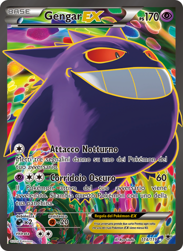 Gengar EX 114/124 — Phantom Forces (Italian Pokémon TCG card)