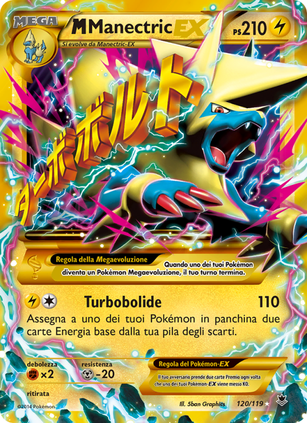 M Manectric EX 120/124 — Phantom Forces (Italian Pokémon TCG card)