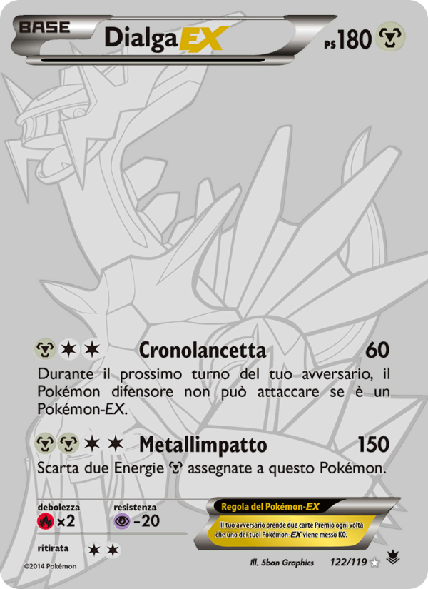 Dialga EX 122/124 — Phantom Forces (Italian Pokémon TCG card)