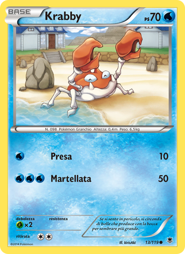Krabby 013/124 — Phantom Forces (Italian Pokémon TCG card)