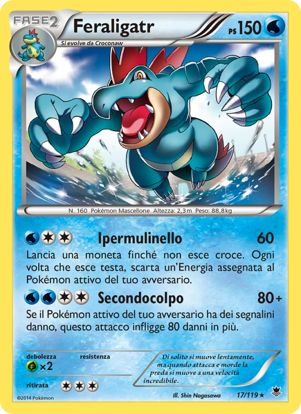 Feraligatr 017/124 — Phantom Forces (Italian Pokémon TCG card)