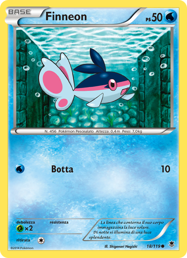 Finneon 018/124 — Phantom Forces (Italian Pokémon TCG card)