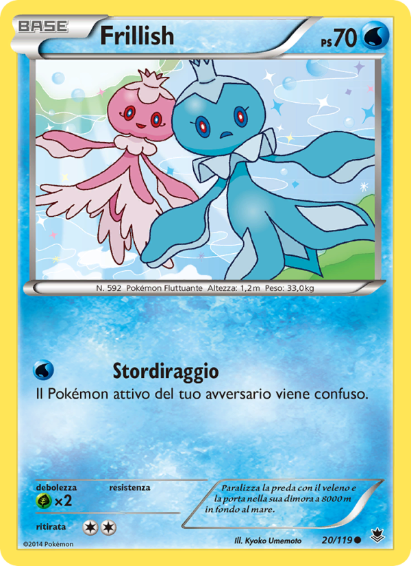 Frillish 020/124 — Phantom Forces (Italian Pokémon TCG card)