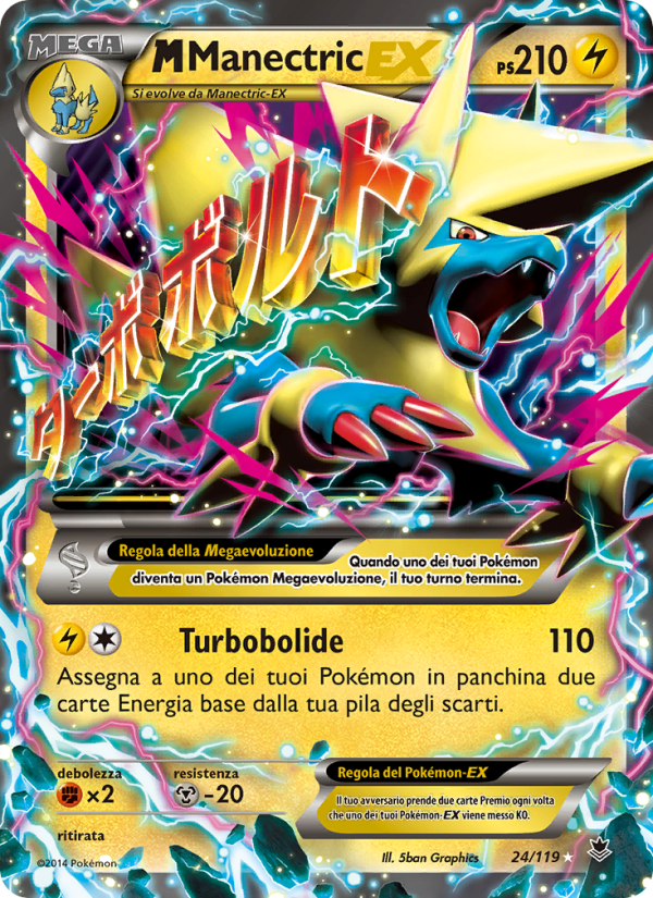 M Manectric EX 024/124 — Phantom Forces (Italian Pokémon TCG card)