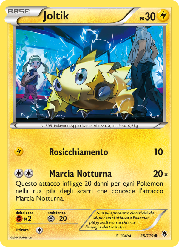 Joltik 026/124 — Phantom Forces (Italian Pokémon TCG card)
