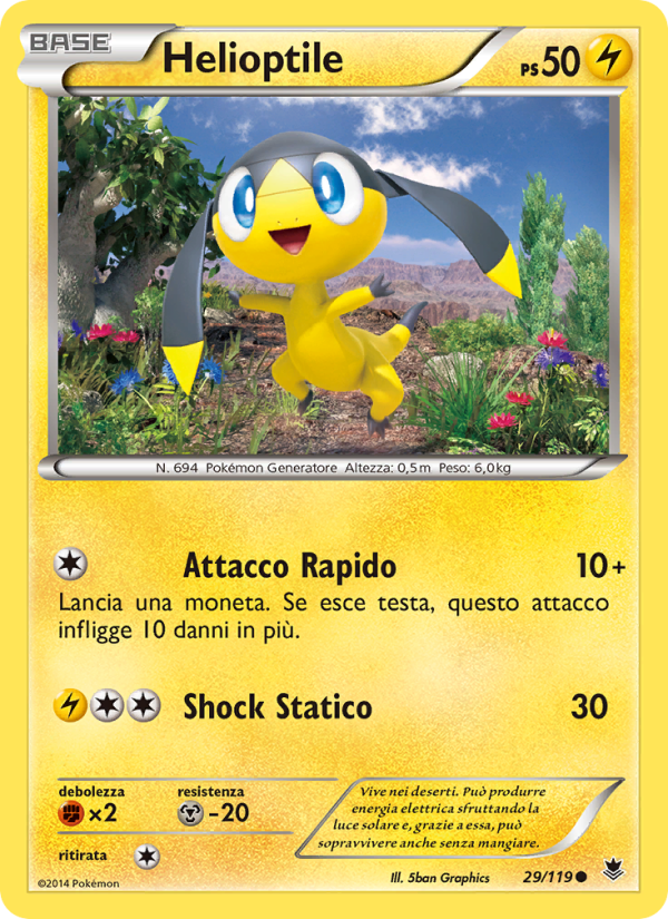 Helioptile 029/124 — Phantom Forces (Italian Pokémon TCG card)