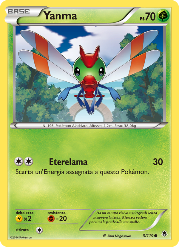 Yanma 003/124 — Phantom Forces (Italian Pokémon TCG card)
