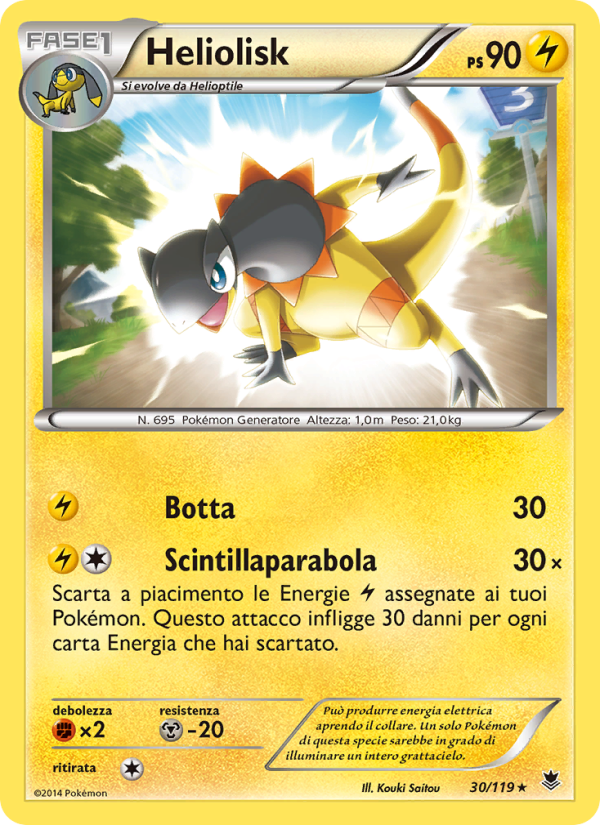 Heliolisk 030/124 — Phantom Forces (Italian Pokémon TCG card)