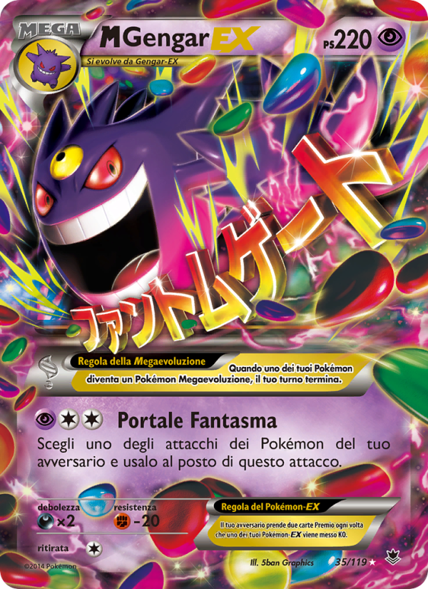 M Gengar EX 035/124 — Phantom Forces (Italian Pokémon TCG card)
