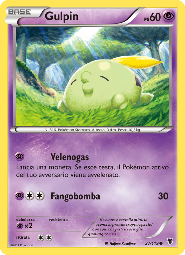Gulpin 037/124 — Phantom Forces (Italian Pokémon TCG card)