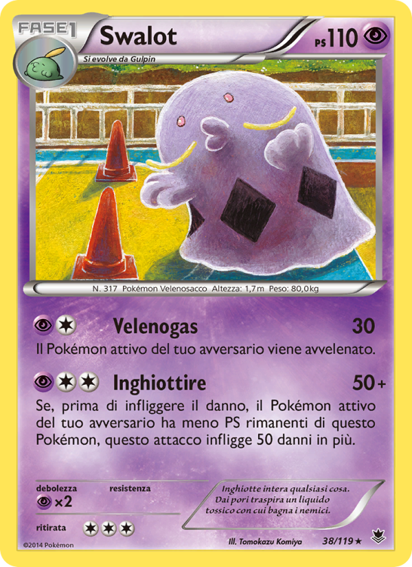 Swalot 038/124 — Phantom Forces (Italian Pokémon TCG card)