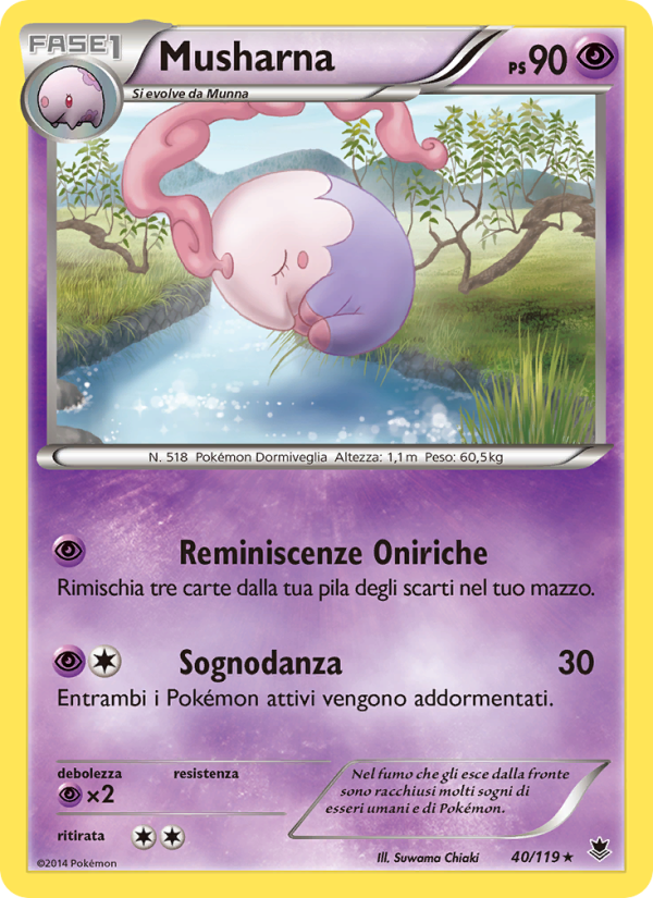 Musharna 040/124 — Phantom Forces (Italian Pokémon TCG card)