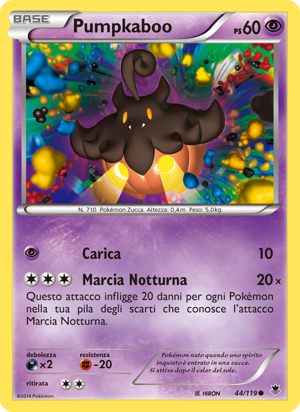 Pumpkaboo 044/124 — Phantom Forces (Italian Pokémon TCG card)