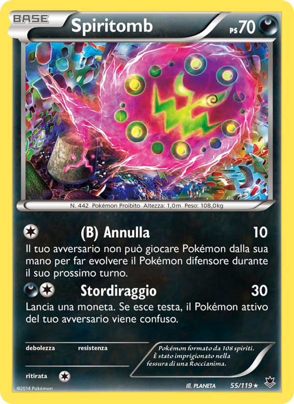 Spiritomb 055/124 — Phantom Forces (Italian Pokémon TCG card)