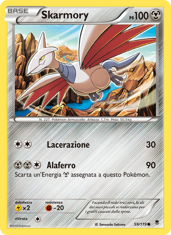 Skarmory 059/124 — Phantom Forces (Italian Pokémon TCG card)