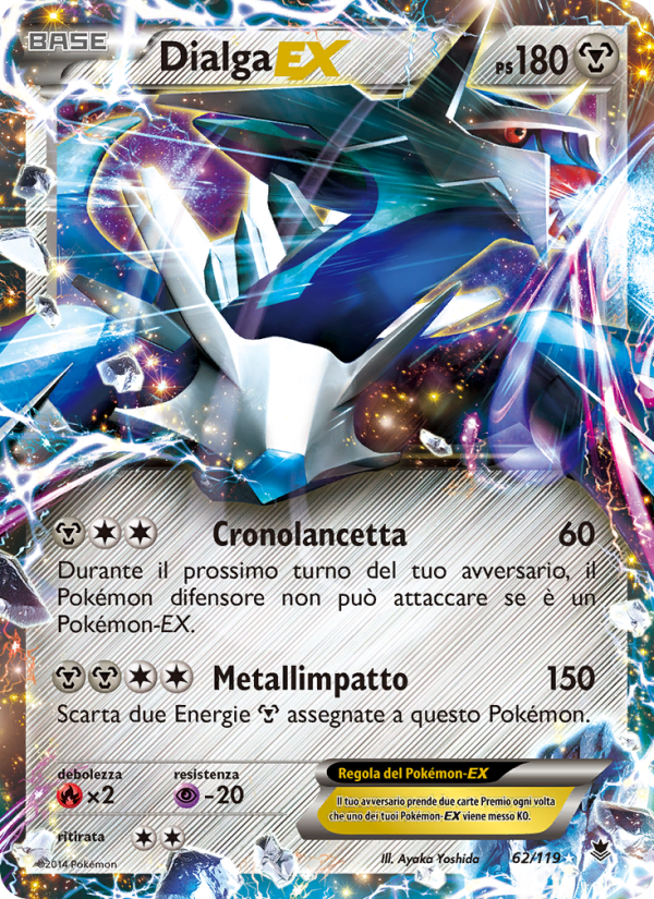 Dialga EX 062/124 — Phantom Forces (Italian Pokémon TCG card)