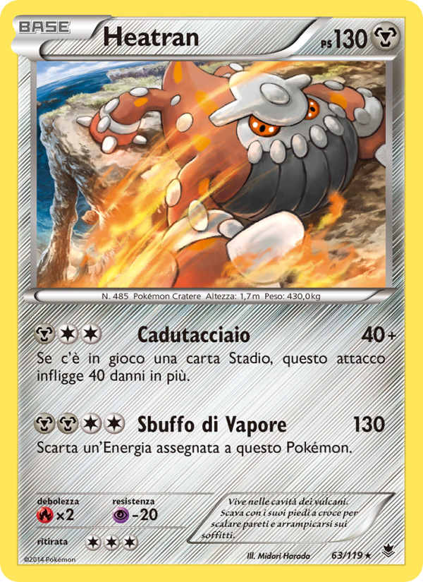 Heatran 063/124 — Phantom Forces (Italian Pokémon TCG card)