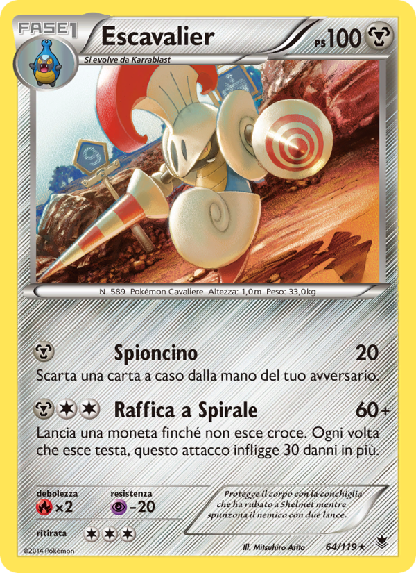 Escavalier 064/124 — Phantom Forces (Italian Pokémon TCG card)
