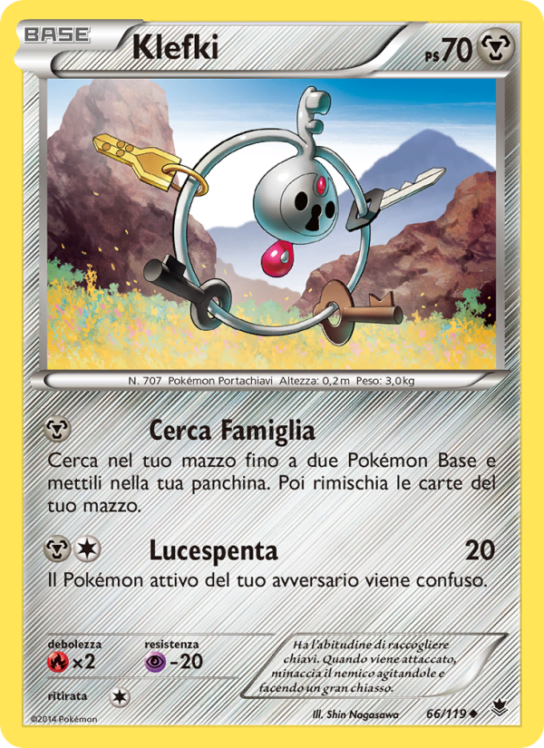 Klefki 066/124 — Phantom Forces (Italian Pokémon TCG card)
