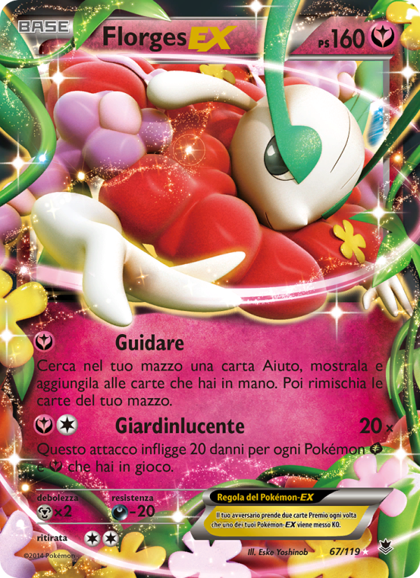 Florges EX 067/124 — Phantom Forces (Italian Pokémon TCG card)