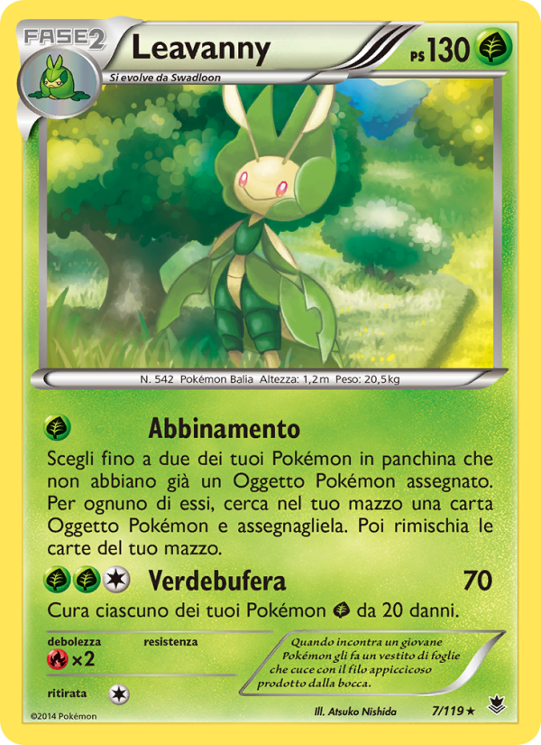 Leavanny 007/124 — Phantom Forces (Italian Pokémon TCG card)
