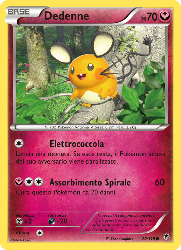 Dedenne 070/124 — Phantom Forces (Italian Pokémon TCG card)