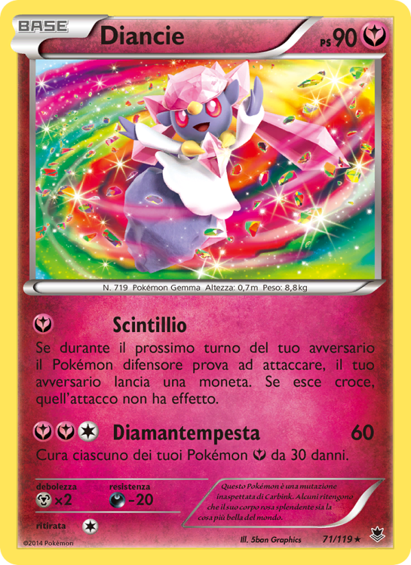 Diancie 071/124 — Phantom Forces (Italian Pokémon TCG card)