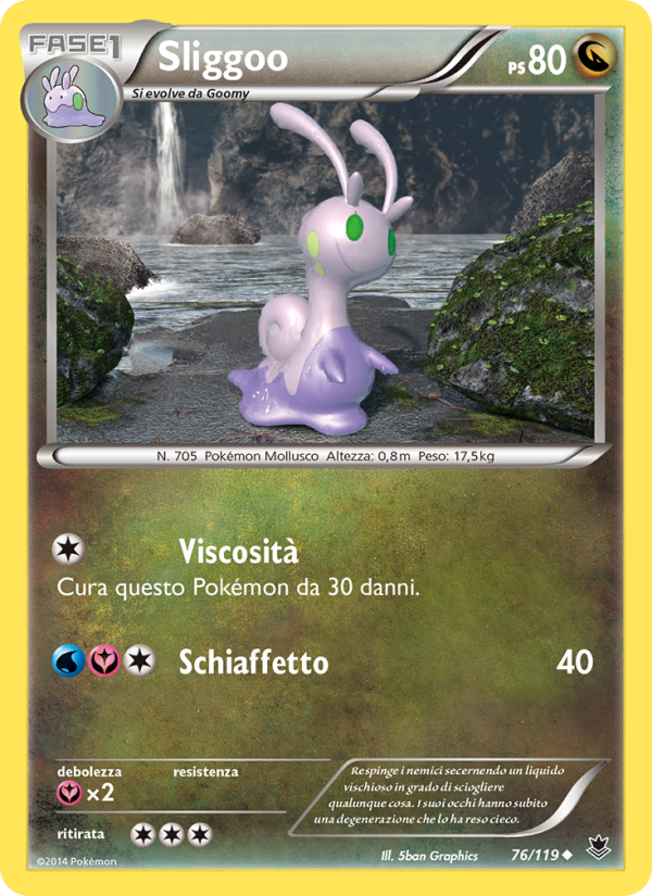 Sliggoo 076/124 — Phantom Forces (Italian Pokémon TCG card)