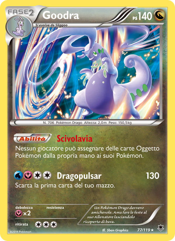 Goodra 077/124 — Phantom Forces (Italian Pokémon TCG card)