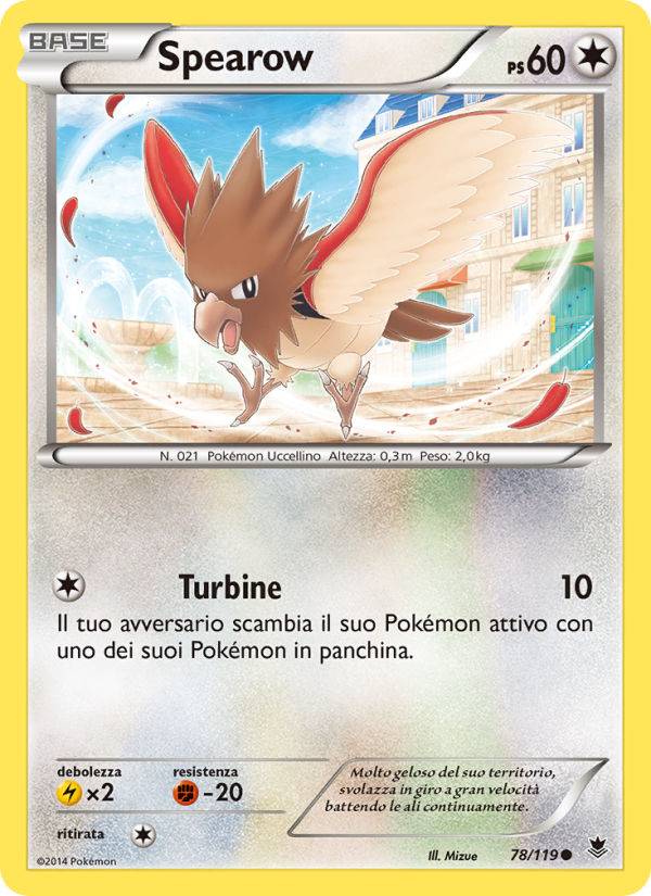 Spearow 078/124 — Phantom Forces (Italian Pokémon TCG card)