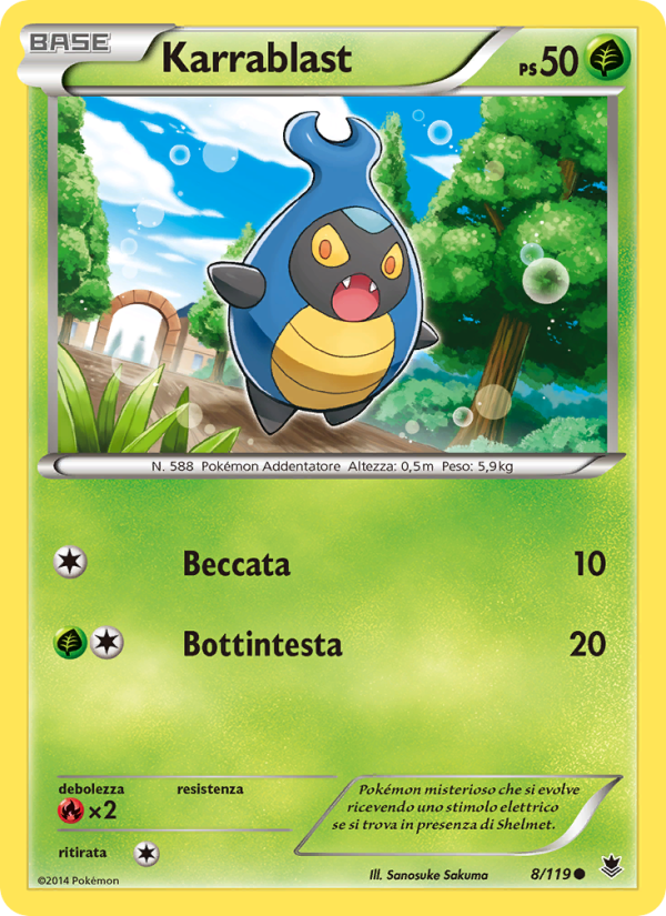Karrablast 008/124 — Phantom Forces (Italian Pokémon TCG card)
