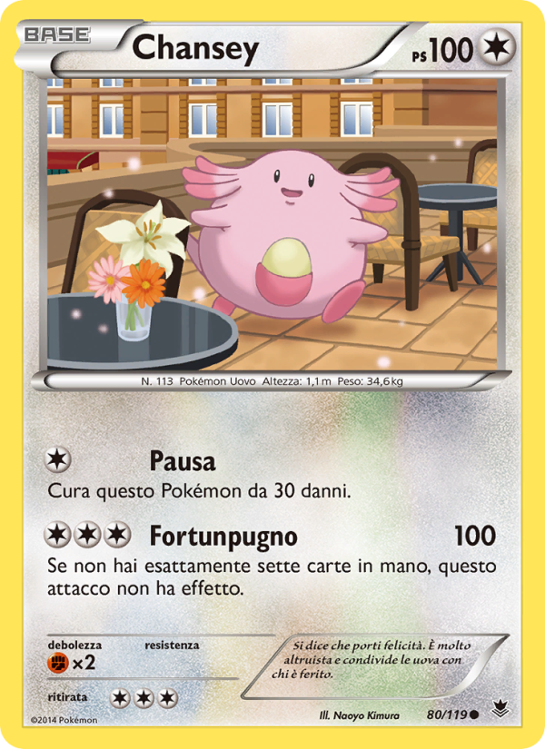 Chansey 080/124 — Phantom Forces (Italian Pokémon TCG card)
