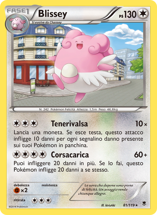 Blissey 081/124 — Phantom Forces (Italian Pokémon TCG card)