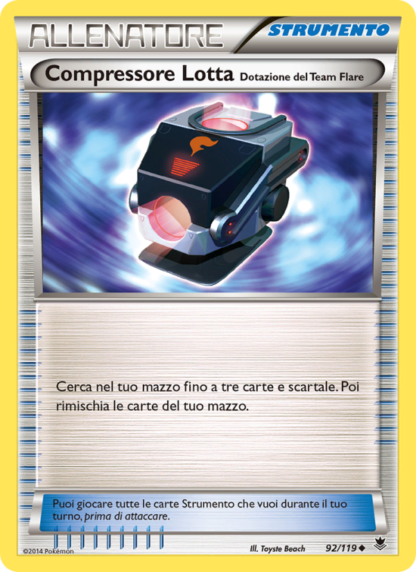 Compressore Lotta [Dotazione del Team Flare] 092/124 — Phantom Forces (Italian Pokémon TCG card)