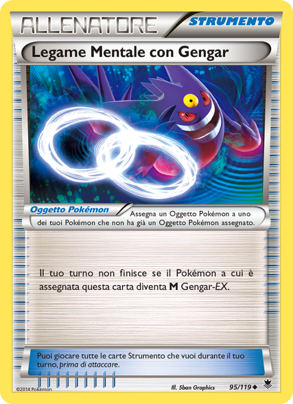 Legame Mentale con Gengar 095/124 — Phantom Forces (Italian Pokémon TCG card)