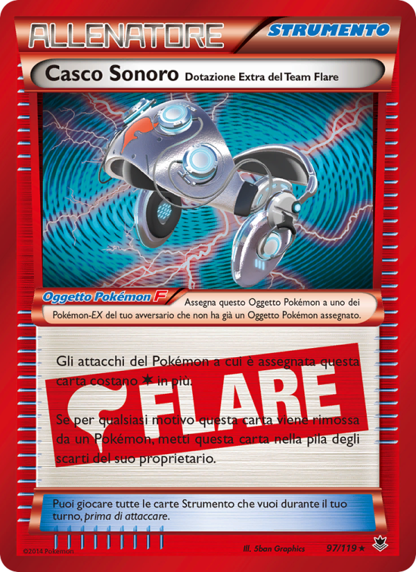 Casco Sonoro [Dotazione Extra del Team Flare] 097/124 — Phantom Forces (Italian Pokémon TCG card)