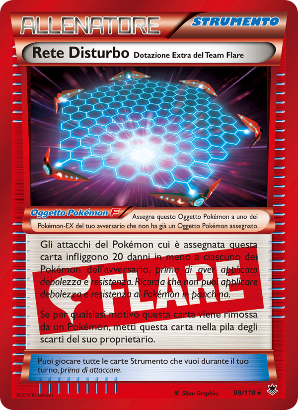 Rete Disturbo [Dotazione Extra del Team Flare] 098/124 — Phantom Forces (Italian Pokémon TCG card)