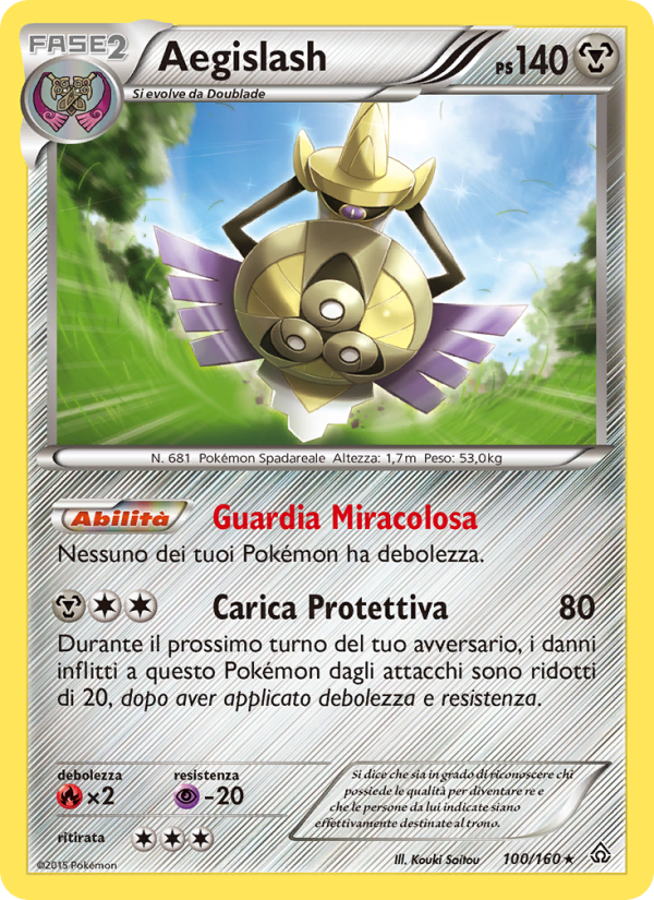 Aegislash 100/164 — Primal Clash (Italian Pokémon TCG card)