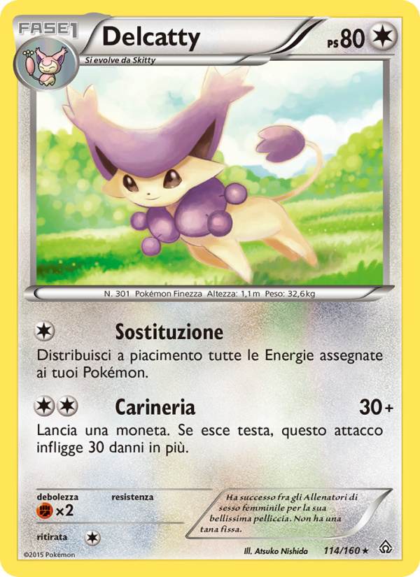 Delcatty 114/164 — Primal Clash (Italian Pokémon TCG card)