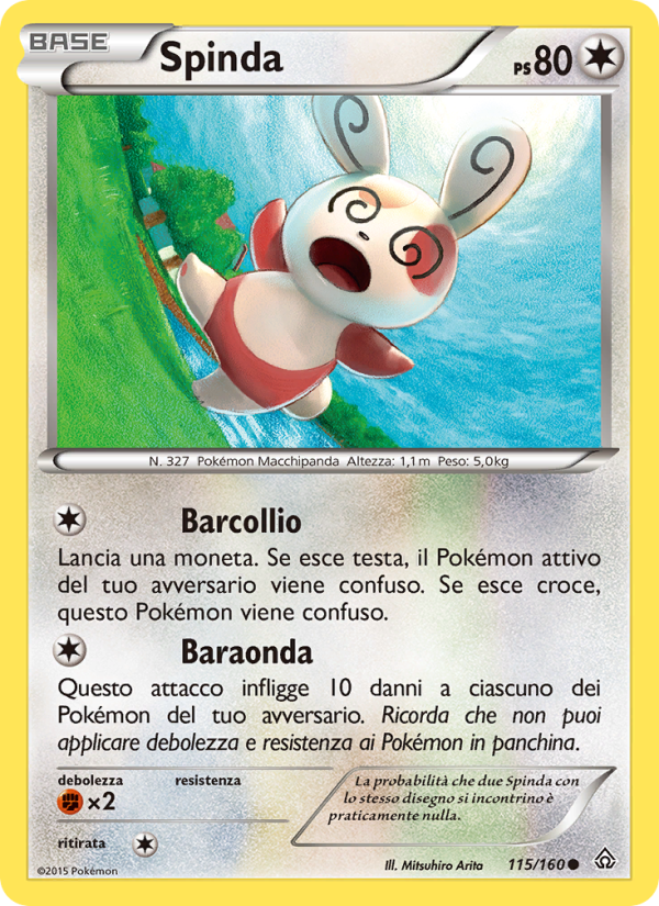 Spinda 115/164 — Primal Clash (Italian Pokémon TCG card)